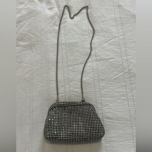 Silver Mesh Crossbody Bag
